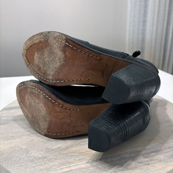 Rag & Bone Noelle Open Toe Booties Black Leather Heels US Size 8 EU Size 39 - Picture 7 of 9
